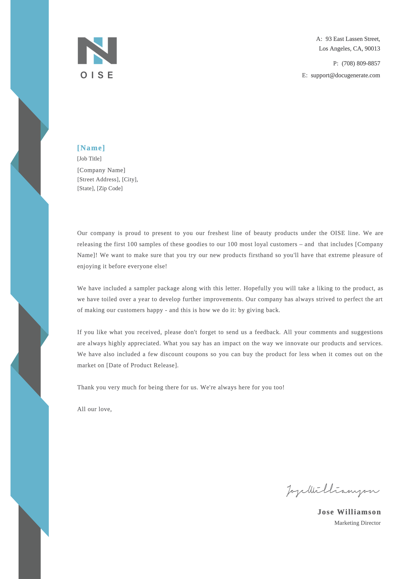 Marketing Letter Template